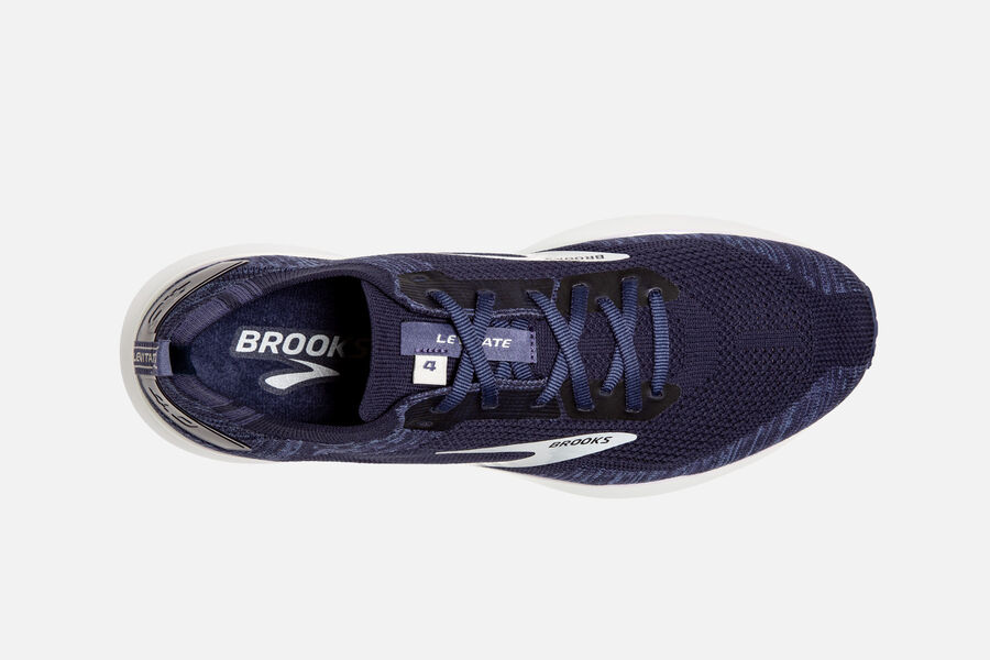 Brooks Running Shoes - Levitate 4 Road Mens - Navy/Grey/White - IYR-038597